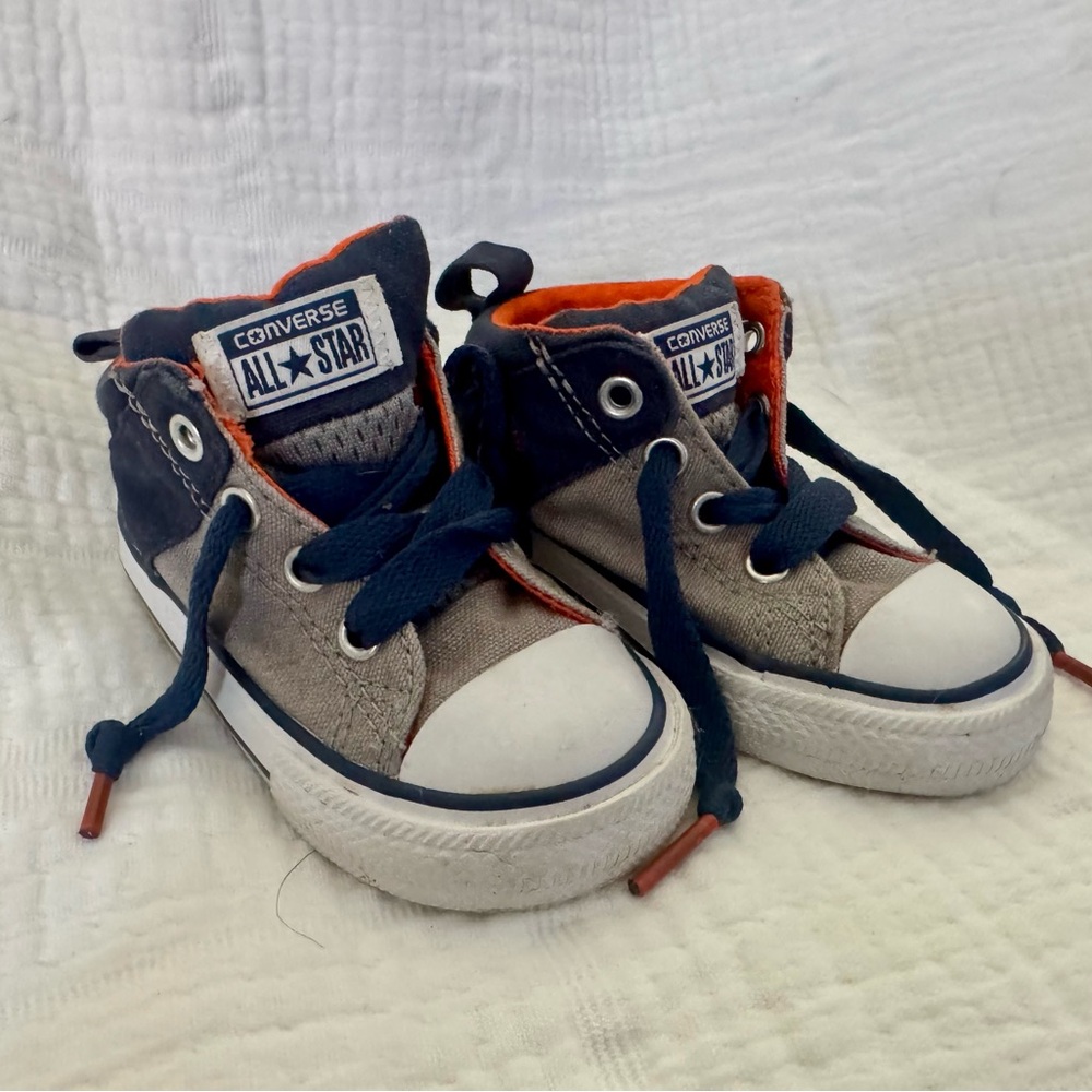 Converse Kids' Navy and Beige Sneakers
